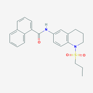 molecular formula C23H24N2O3S B2677973 N-(1-(propylsulfonyl)-1,2,3,4-tetrahydroquinolin-6-yl)-1-naphthamide CAS No. 955536-32-0