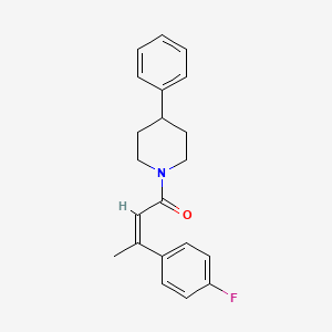 molecular formula C21H22FNO B2677992 (Z)-3-(4-fluorophenyl)-1-(4-phenylpiperidino)-2-buten-1-one CAS No. 780768-14-1