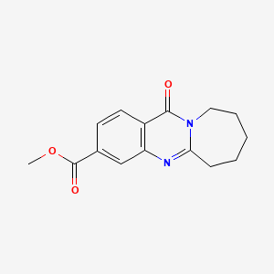 molecular formula C15H16N2O3 B2678025 methyl 12-oxo-6,7,8,9,10,12-hexahydroazepino[2,1-b]quinazoline-3-carboxylate CAS No. 885458-92-4