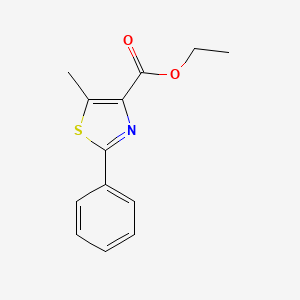 molecular formula C13H13NO2S B2678034 Ethyl 5-methyl-2-phenyl-1,3-thiazole-4-carboxylate CAS No. 132089-40-8