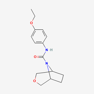 molecular formula C15H20N2O3 B2678038 N-(4-Ethoxyphenyl)-3-oxa-8-azabicyclo[3.2.1]octane-8-carboxamide CAS No. 1396858-28-8