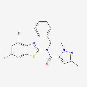 N-(4,6-difluorobenzo[d]thiazol-2-yl)-1,3-dimethyl-N-(pyridin-2-ylmethyl)-1H-pyrazole-5-carboxamide