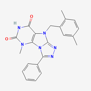 5-[(2,5-Dimethylphenyl)methyl]-1-methyl-8-phenylpurino[8,9-c][1,2,4]triazole-2,4-dione