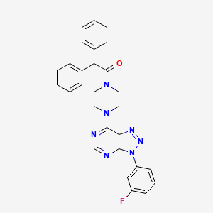 1-(4-(3-(3-fluorophenyl)-3H-[1,2,3]triazolo[4,5-d]pyrimidin-7-yl)piperazin-1-yl)-2,2-diphenylethanone