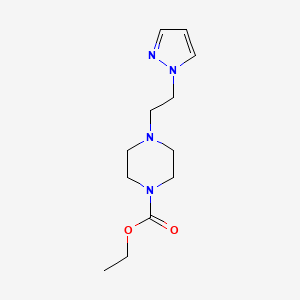 molecular formula C12H20N4O2 B2678083 ethyl 4-(2-(1H-pyrazol-1-yl)ethyl)piperazine-1-carboxylate CAS No. 1286725-67-4