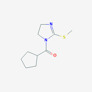 molecular formula C10H16N2OS B2678098 Cyclopentyl-(2-methylsulfanyl-4,5-dihydroimidazol-1-yl)methanone CAS No. 862826-57-1
