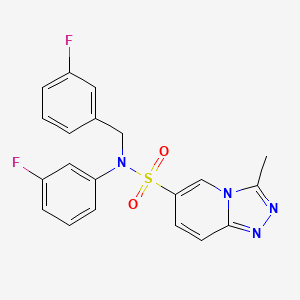 molecular formula C20H16F2N4O2S B2678110 N-(3-fluorophenyl)-N-[(3-fluorophenyl)methyl]-3-methyl-[1,2,4]triazolo[4,3-a]pyridine-6-sulfonamide CAS No. 1251594-52-1