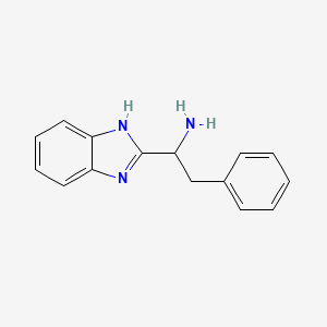 molecular formula C15H15N3 B2678111 1-(1H-benzimidazol-2-yl)-2-phenylethanamine 