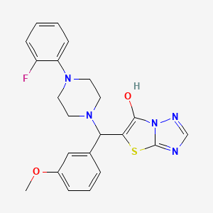 5-((4-(2-Fluorophenyl)piperazin-1-yl)(3-methoxyphenyl)methyl)thiazolo[3,2-b][1,2,4]triazol-6-ol
