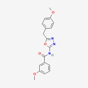 3-methoxy-N-(5-(4-methoxybenzyl)-1,3,4-oxadiazol-2-yl)benzamide