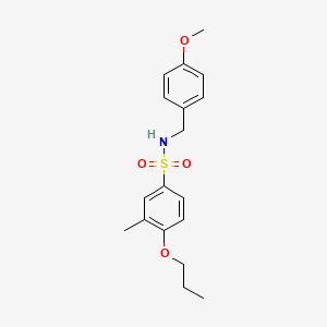 N-[(4-methoxyphenyl)methyl]-3-methyl-4-propoxybenzene-1-sulfonamide