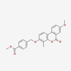 methyl 4-{[(8-methoxy-4-methyl-6-oxo-6H-benzo[c]chromen-3-yl)oxy]methyl}benzoate