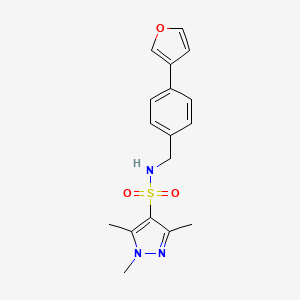 N-{[4-(furan-3-yl)phenyl]methyl}-1,3,5-trimethyl-1H-pyrazole-4-sulfonamide