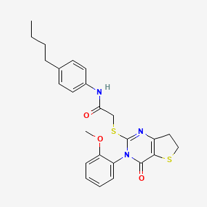 N-(4-butylphenyl)-2-[[3-(2-methoxyphenyl)-4-oxo-6,7-dihydrothieno[3,2-d]pyrimidin-2-yl]sulfanyl]acetamide