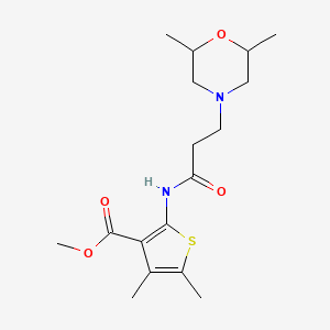 Methyl 2-(3-(2,6-dimethylmorpholino)propanamido)-4,5-dimethylthiophene-3-carboxylate