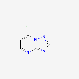 molecular formula C6H5ClN4 B2678195 7-Chloro-2-methyl-[1,2,4]triazolo[1,5-a]pyrimidine CAS No. 1378888-26-6
