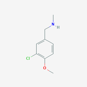 molecular formula C9H12ClNO B267823 N-METHYL-(3-CHLORO-4-METHOXY)BENZYLAMINE CAS No. 372117-85-6