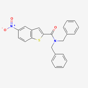 molecular formula C23H18N2O3S B2678240 N,N-dibenzyl-5-nitro-1-benzothiophene-2-carboxamide CAS No. 392325-37-0