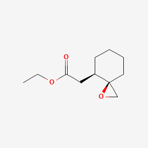 molecular formula C11H18O3 B2678265 ethyl 2-[(3R,4R)-1-oxaspiro[2.5]octan-4-yl]acetate CAS No. 77670-88-3