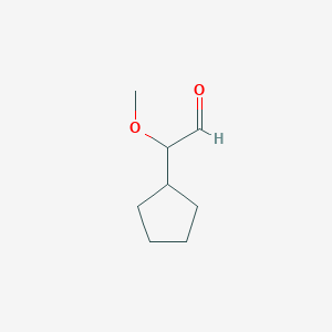 molecular formula C8H14O2 B2678286 2-Cyclopentyl-2-methoxyacetaldehyde CAS No. 1552533-71-7
