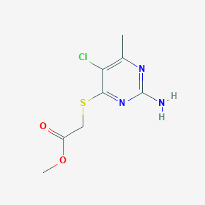 molecular formula C8H10ClN3O2S B2678344 Methyl 2-(2-amino-5-chloro-6-methylpyrimidin-4-yl)sulfanylacetate CAS No. 337494-45-8