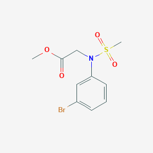 molecular formula C10H12BrNO4S B2678445 Methyl N-(3-bromophenyl)-N-(methylsulfonyl)glycinate CAS No. 333458-23-4