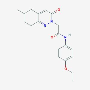 molecular formula C19H23N3O3 B2678514 N-(4-ethoxyphenyl)-2-(6-methyl-3-oxo-2,3,5,6,7,8-hexahydrocinnolin-2-yl)acetamide CAS No. 933238-67-6
