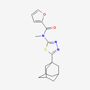 molecular formula C18H21N3O2S B2678525 N-[5-(adamantan-1-yl)-1,3,4-thiadiazol-2-yl]-N-methylfuran-2-carboxamide CAS No. 392320-97-7