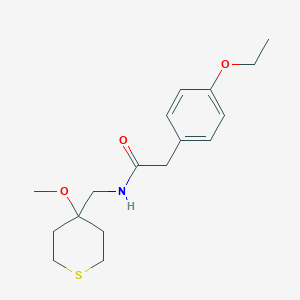 2-(4-Ethoxyphenyl)-N-[(4-methoxythian-4-yl)methyl]acetamide