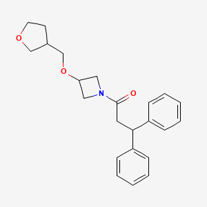 3,3-Diphenyl-1-(3-((tetrahydrofuran-3-yl)methoxy)azetidin-1-yl)propan-1-one