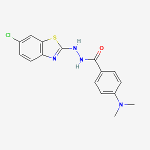 N'-(6-chloro-1,3-benzothiazol-2-yl)-4-(dimethylamino)benzohydrazide