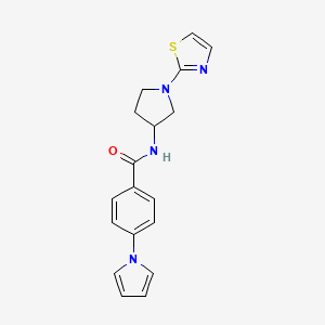 4-(1H-pyrrol-1-yl)-N-(1-(thiazol-2-yl)pyrrolidin-3-yl)benzamide