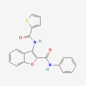 N-phenyl-3-(thiophene-2-carbonylamino)-1-benzofuran-2-carboxamide