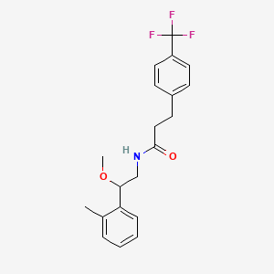 molecular formula C20H22F3NO2 B2678583 N-[2-METHOXY-2-(2-METHYLPHENYL)ETHYL]-3-[4-(TRIFLUOROMETHYL)PHENYL]PROPANAMIDE CAS No. 1797878-08-0