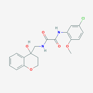 molecular formula C19H19ClN2O5 B2678603 N1-(5-chloro-2-methoxyphenyl)-N2-((4-hydroxychroman-4-yl)methyl)oxalamide CAS No. 1396810-25-5