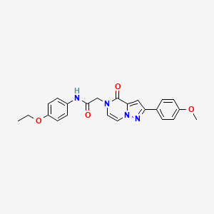 molecular formula C23H22N4O4 B2678680 N-(4-ethoxyphenyl)-2-[2-(4-methoxyphenyl)-4-oxopyrazolo[1,5-a]pyrazin-5(4H)-yl]acetamide CAS No. 941955-87-9
