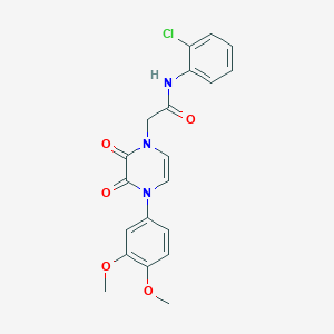 molecular formula C20H18ClN3O5 B2678687 N-(2-chlorophenyl)-2-[4-(3,4-dimethoxyphenyl)-2,3-dioxo-1,2,3,4-tetrahydropyrazin-1-yl]acetamide CAS No. 898428-76-7