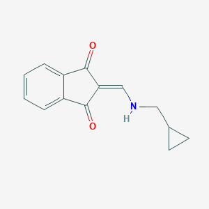 1H-Indene-1,3(2H)-dione, 2-(((cyclopropylmethyl)amino)methylene)-