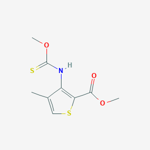 molecular formula C9H11NO3S2 B2678709 Methyl 3-(methoxycarbothioylamino)-4-methylthiophene-2-carboxylate CAS No. 677276-99-2
