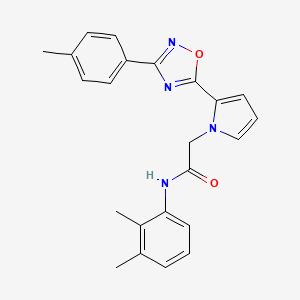 molecular formula C23H22N4O2 B2678772 N-(2,3-dimethylphenyl)-2-{2-[3-(4-methylphenyl)-1,2,4-oxadiazol-5-yl]-1H-pyrrol-1-yl}acetamide CAS No. 1261011-75-9