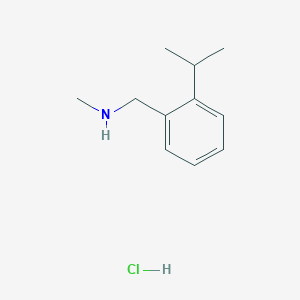 molecular formula C11H18ClN B2678784 N-Methyl-1-(2-propan-2-ylphenyl)methanamine;hydrochloride CAS No. 2375267-69-7