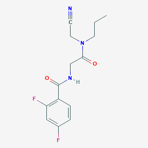 molecular formula C14H15F2N3O2 B2678788 N-[2-[Cyanomethyl(propyl)amino]-2-oxoethyl]-2,4-difluorobenzamide CAS No. 1645520-33-7