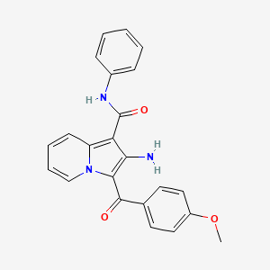 B2678821 2-amino-3-(4-methoxybenzoyl)-N-phenylindolizine-1-carboxamide CAS No. 903278-41-1