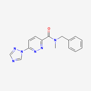 molecular formula C15H14N6O B2678857 N-benzyl-N-methyl-6-(1H-1,2,4-triazol-1-yl)pyridazine-3-carboxamide CAS No. 1448043-49-9