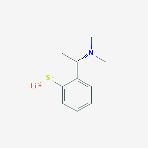 molecular formula C10H14LiNS B2678980 Lithium;2-[(1S)-1-(dimethylamino)ethyl]benzenethiolate CAS No. 2343963-97-1