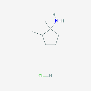 molecular formula C7H16ClN B2679031 1,2-Dimethylcyclopentan-1-amine;hydrochloride CAS No. 859448-07-0