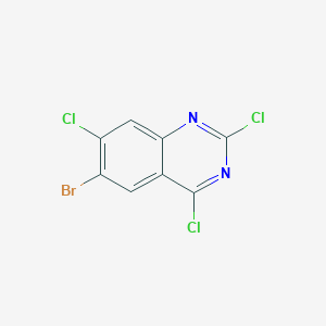 B2679088 6-Bromo-2,4,7-trichloroquinazoline CAS No. 1166378-32-0