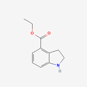 molecular formula C11H13NO2 B2679100 Ethyl indoline-4-carboxylate CAS No. 2090953-10-7