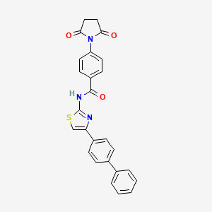 molecular formula C26H19N3O3S B2679123 N-(4-{[1,1'-biphenyl]-4-yl}-1,3-thiazol-2-yl)-4-(2,5-dioxopyrrolidin-1-yl)benzamide CAS No. 392246-35-4