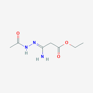 molecular formula C7H13N3O3 B2679148 Ethyl 3-amino-3-(acetamidoimino)propanoate CAS No. 80809-45-6